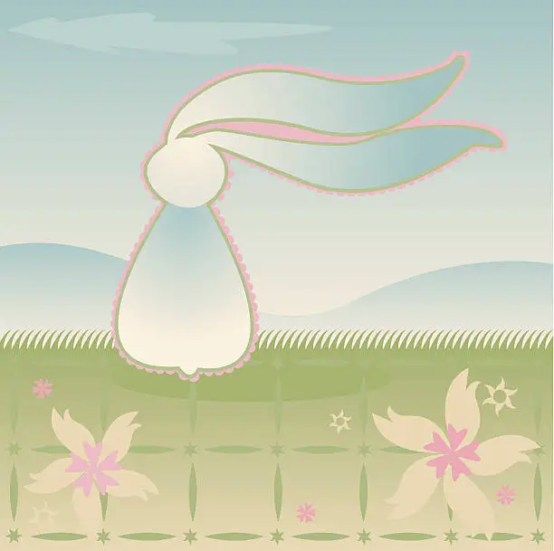 Vector illustration of Breezy Bunny