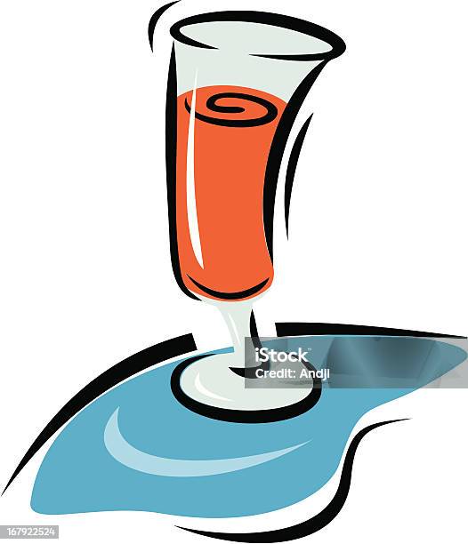 Glass Of Red Juice Stock Illustration - Download Image Now - Alcohol - Drink, Assistance, Banquet