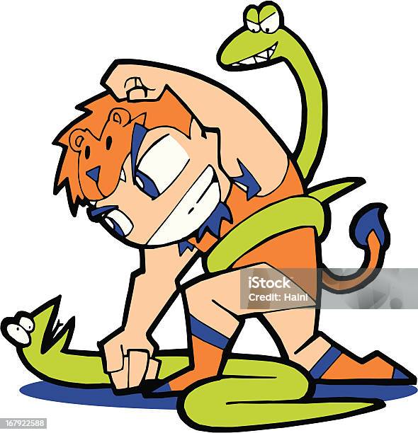 Hercules С Змей Вектор — стоковая векторная графика и другие изображения на тему Анаэробное упражнение - Анаэробное упражнение, Бог, Бодибилдинг
