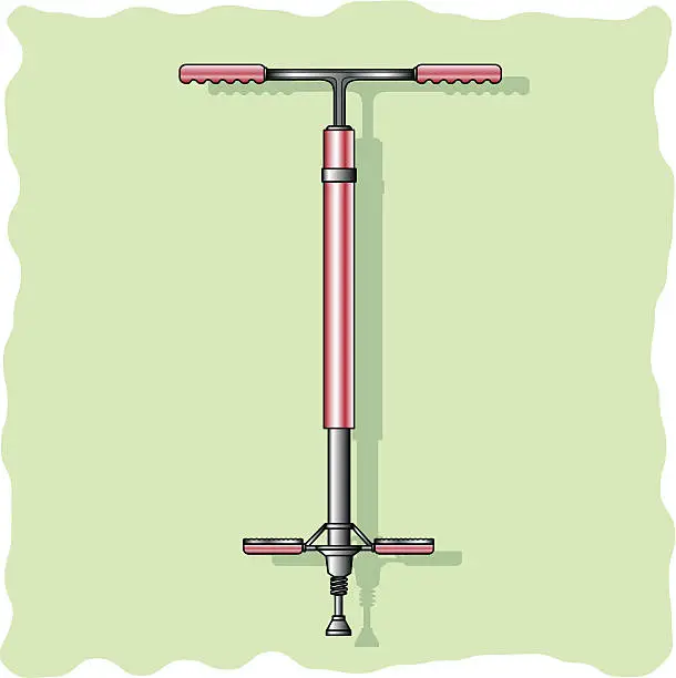Vector illustration of pogo stick