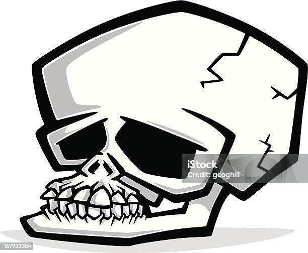 Cartoon Human Skull Stock Illustration - Download Image Now - Beauty, Cartoon, Celebration Event