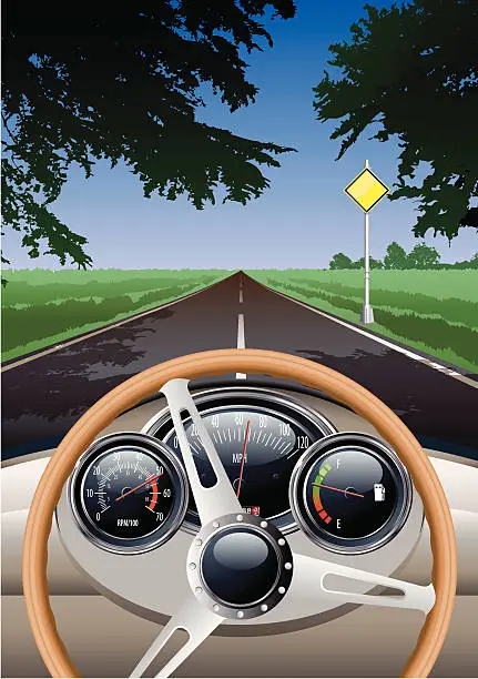 Vector illustration of road