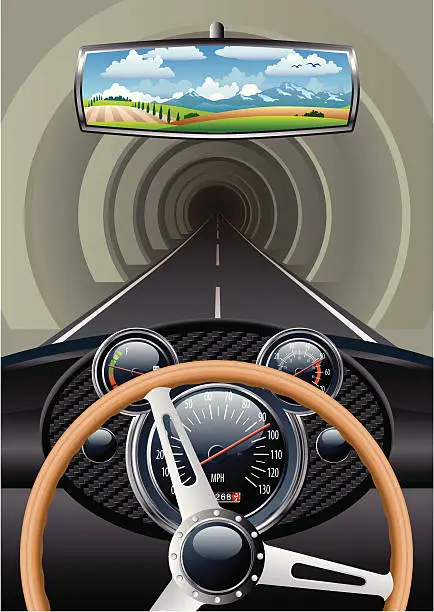 Vector illustration of tunnel