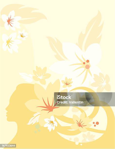 Floral Background Series Stock Illustration - Download Image Now - Adult, Beautiful Woman, Beauty