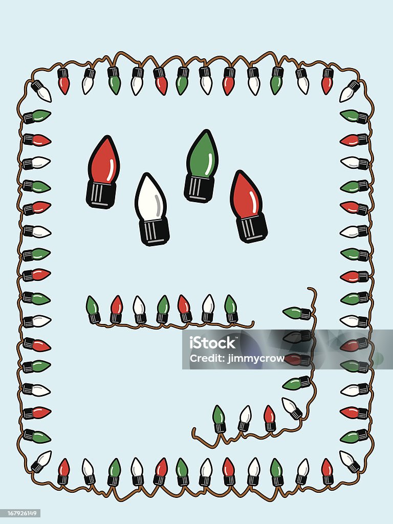 Sapin de Noël de frontière lumière - clipart vectoriel de Arbre libre de droits