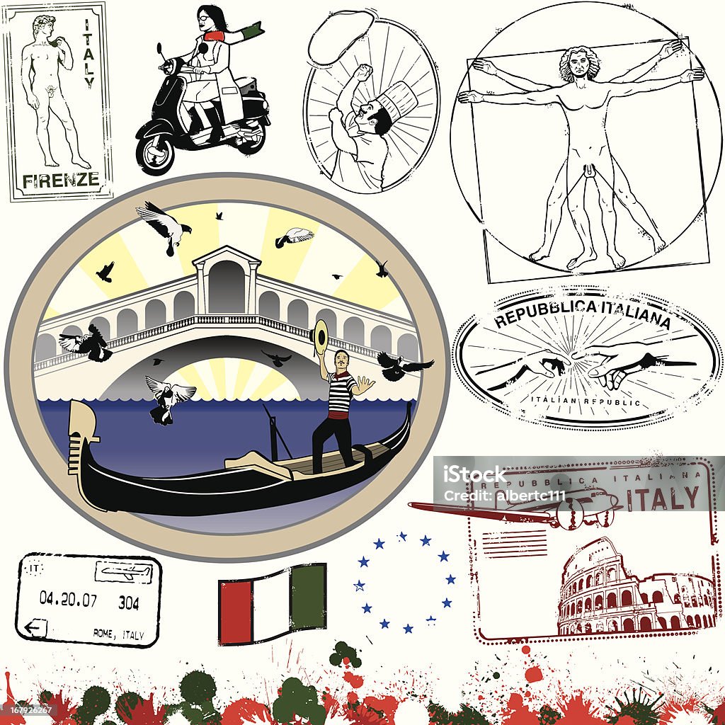 Moto Italiano - arte vectorial de Roma - Italia libre de derechos