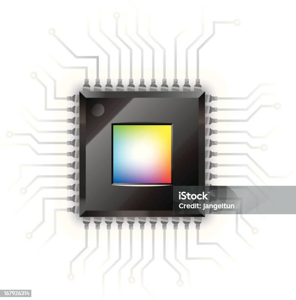 Gpuchip Stock Vektor Art und mehr Bilder von CPU - CPU, Computeranlage, Computerchip