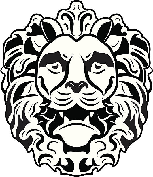 Lion head vector art illustration