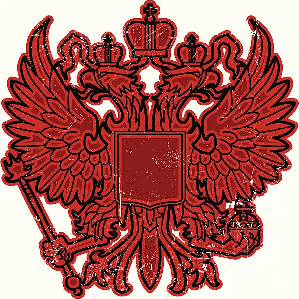 Vector illustration of Russian Double Headed Eagle Graphic