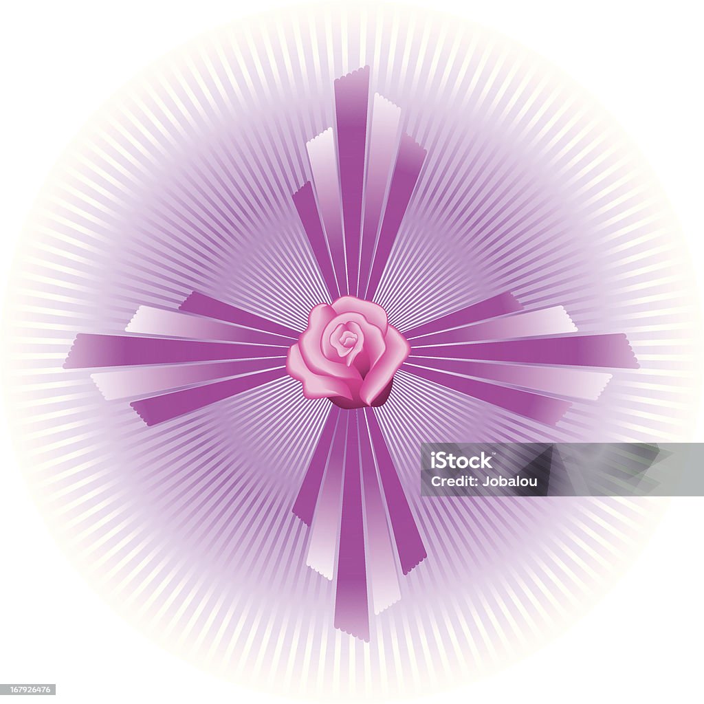 Spiritual Cross Shape with Rose Vector illustration inspired in Christian themes. Cross Shape stock vector