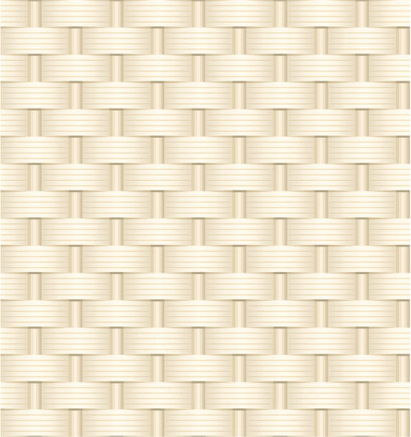 ilustrações de stock, clip art, desenhos animados e ícones de textura de vime tecido - wicker backgrounds textured pattern