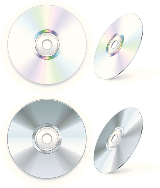 Blank CD/DVD vector art illustration