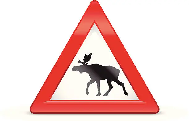 Vector illustration of Moose sign