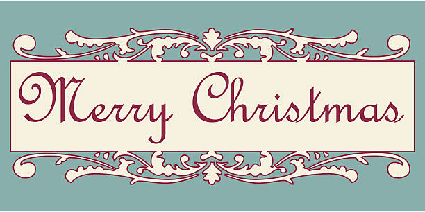 Victorian Merry Christmas 2 vector Victorian Merry Christmas victoria argentina stock illustrations