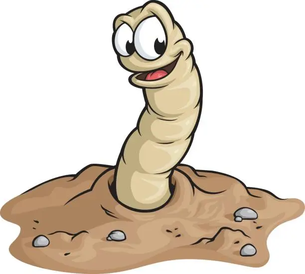 Vector illustration of Cute Worm