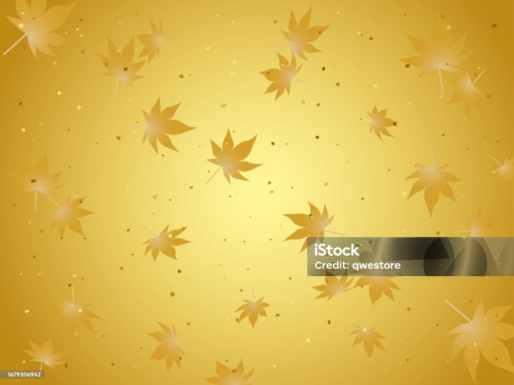 Gold Fall Background B3 Goldmomiji Gold 1 Stock Illustration - Download Image Now - Autumn ...