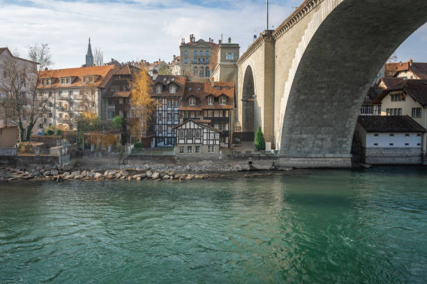 istock Nydeggbrucke Bridge and Aare River - Bern, Switzerland 1679361577