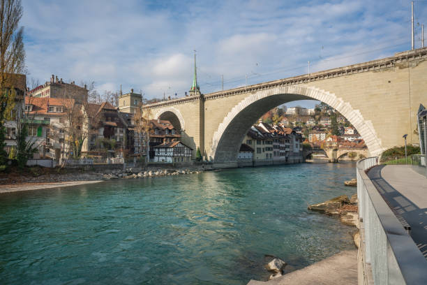 Nydeggbrucke Bridge and Aare River - Bern, Switzerland