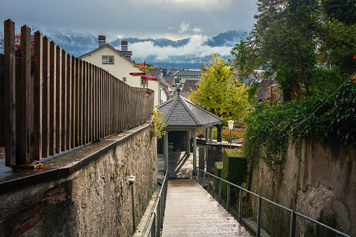 Stairs and Pavilion near Stadtkirche Church - Thun, Switzerland