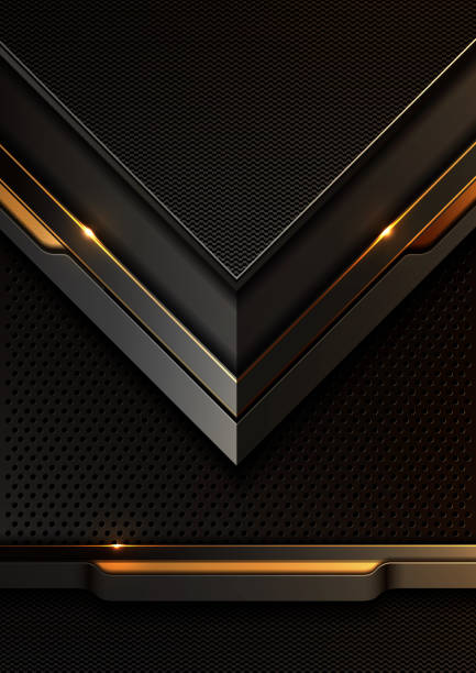 istock Elegant Black and Gold Technology Background with Metal Dots 9 1679373432
