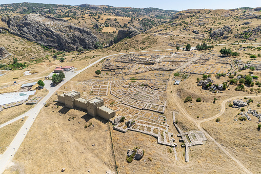 Hattusa Ancient City old city ruins. Hittite civilization capital Hattusa ruins and architecture. Corum, Turkey