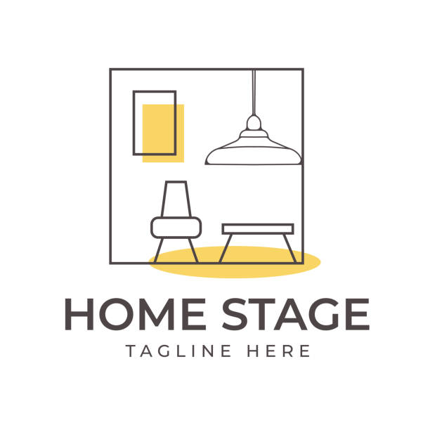 ilustrações de stock, clip art, desenhos animados e ícones de real estate agent and home staging luxury logo design. - computer icon icon set hotel symbol