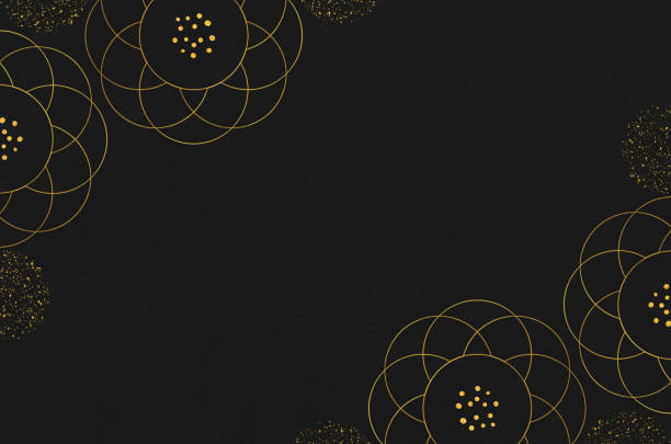 istock Japanese washi paper background with floral frame illustration 1679580650