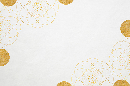 Japanese paper texture with modern flower pattern