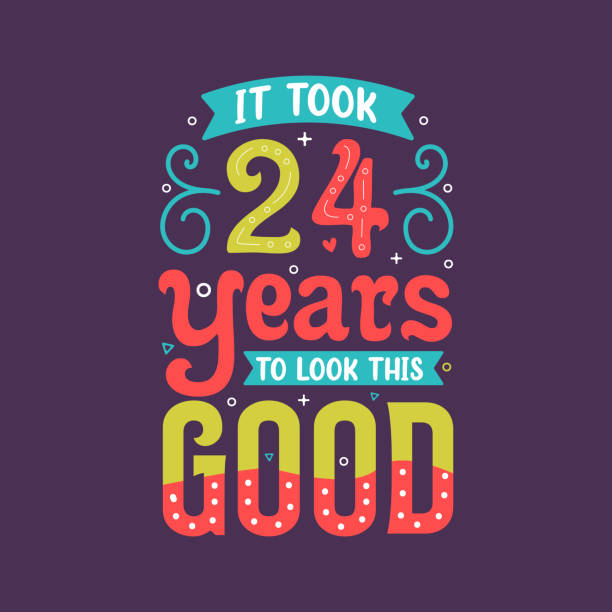 It took 24 years to look this good lettering .