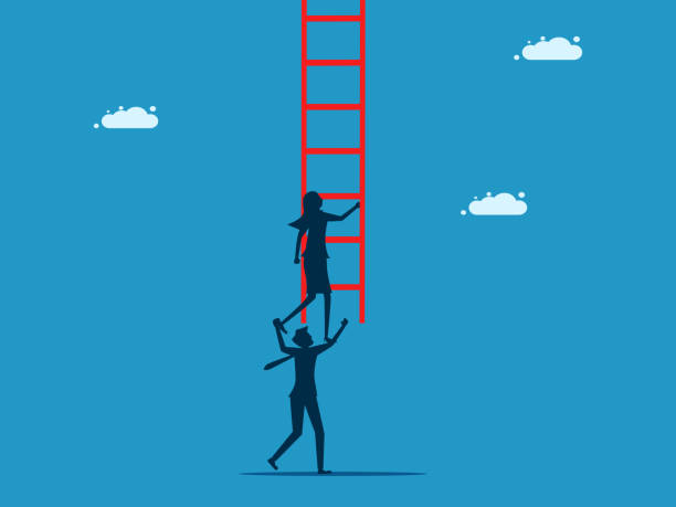 istock Business colleagues support to climb the ladder of success 1679584470