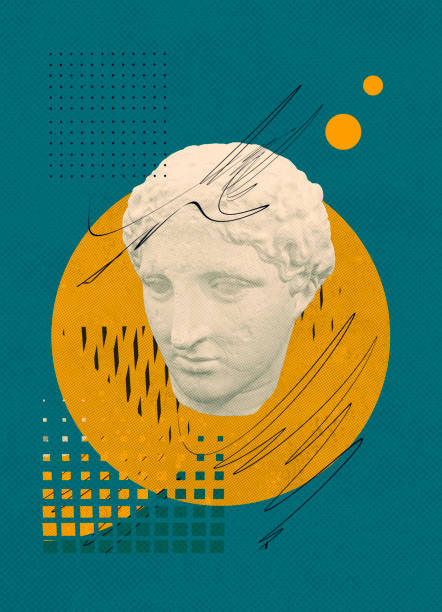 istock Abstract human antique statue, drawn style. Creative idea symbol, art design, collage. Mental Health, thinking, psychology concept 1679616975