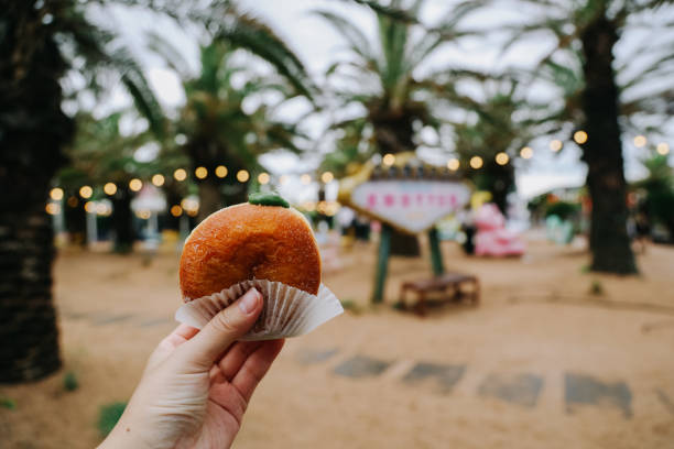 istock Jeju green tea donut on hand. 1679720031