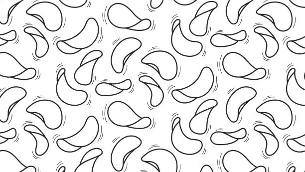 Vector illustration of potato chips seamless pattern background