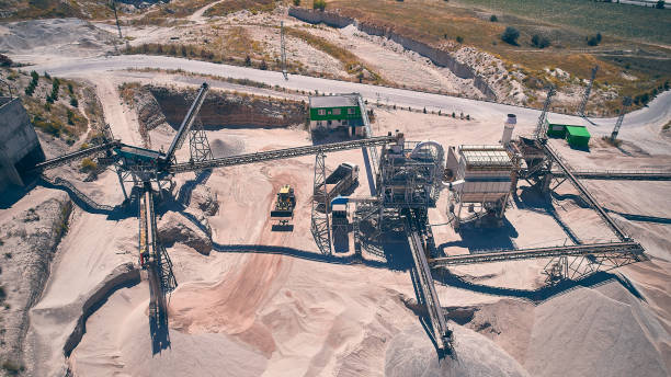 istock Stone crushing plant aerial view 1679757112