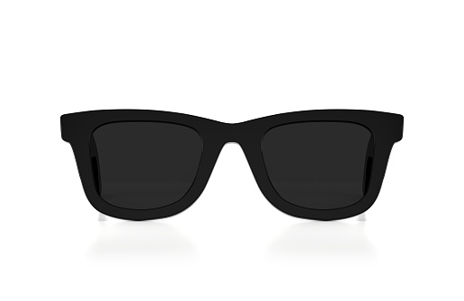 Floating cool black sunglasses.