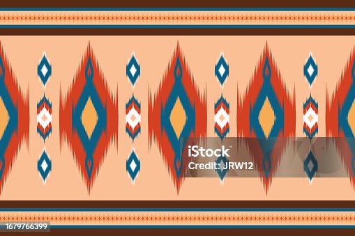 istock ikat seamless pattern abstract background for textile design. 1679766399