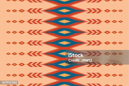 istock ikat seamless pattern abstract background for textile design. 1679767582