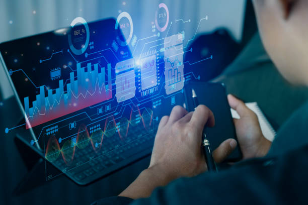 istock Business financial data and marketing growth report graph and data interface science. 1679775123