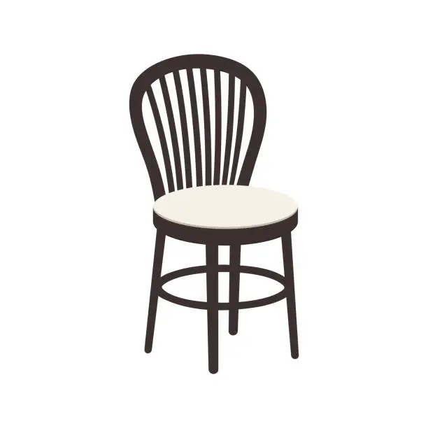 Vector illustration of chair icon white background vector