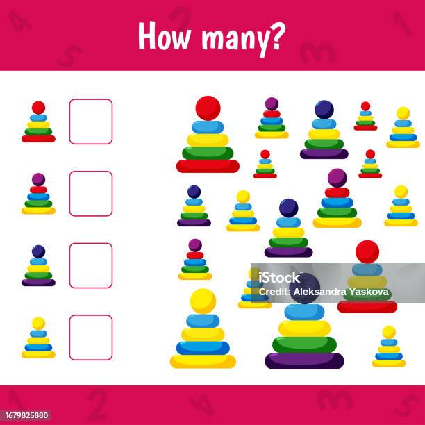 Number Stacking Pyramids How Many Pyramids Are There Count The Number And Write Math Worksheet ...