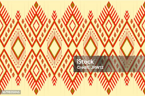 istock ikat seamless pattern abstract background for textile design. 1679835045