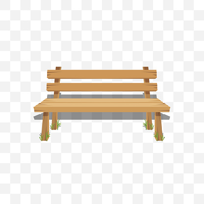 bench isolated illustration on white background