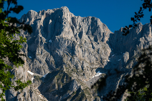 The dramatic peaks of the Picos de Europa mountains in northern Spain - Costa Verde