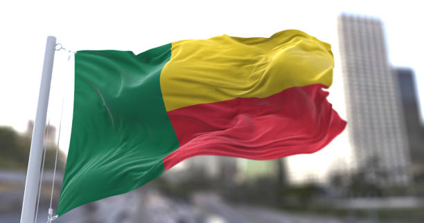 istock Benin National flag waving in the wind. 1679931655