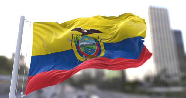 istock Ecuador National flag waving in the wind. 1679932752