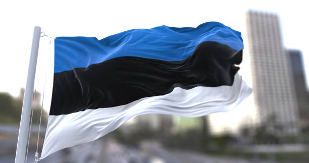 istock Estonia National flag waving in the wind. 1679933265
