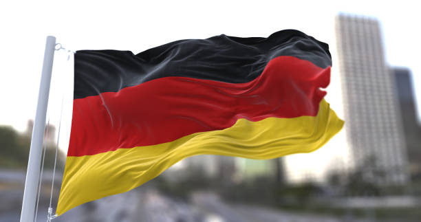 istock Germany National flag waving in the wind. 1679933792