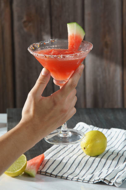 istock Watermelon margarita served in a martini glass 1679934855