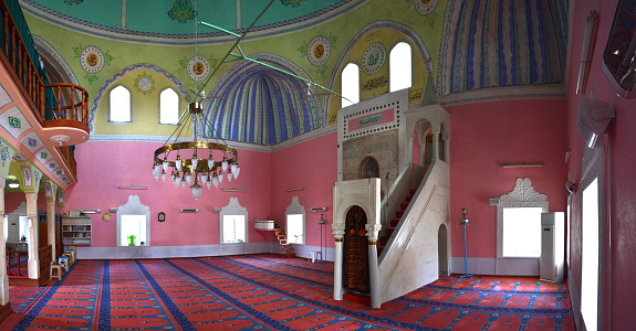 The area where Muslims pray inside the historical mosque