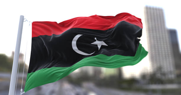 istock Libya National flag waving in the wind. 1679956508